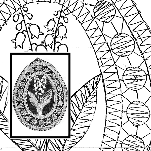 Klöppelbrief - Frühlingsgruß - Maiglöckchen