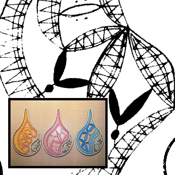 Klöppelbrief für Kugeltropfen