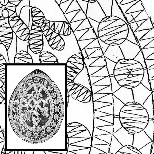 Klöppelbrief - Frühlingsgruß - Veilchen