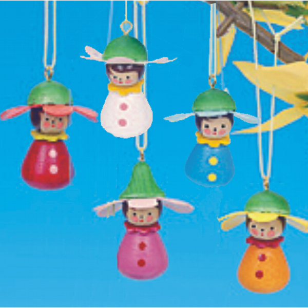 Holzminiaturen Blumenkinder