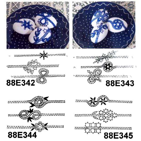 Klöppelbriefe Schmuckbänder für Eier