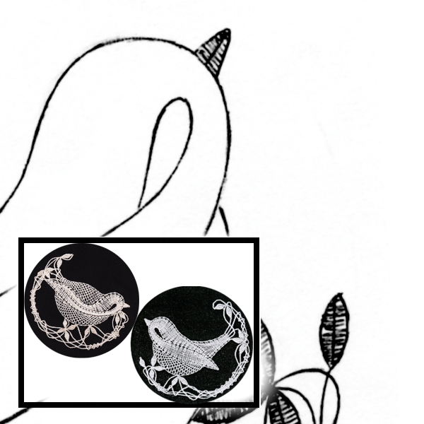 Klöppelbrief Vögel