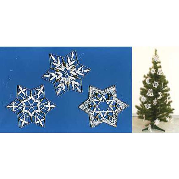 Klöppelbrief 3 kleine Sterne