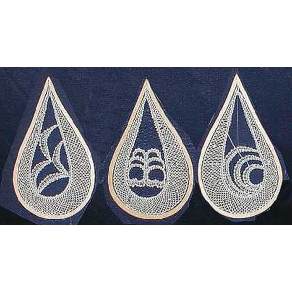 Klöppelbrief 3 Tropfen groß