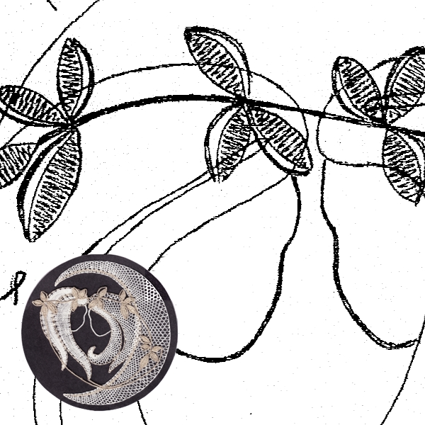 Klöppelbrief Zwillinge (Ø: 12 cm)