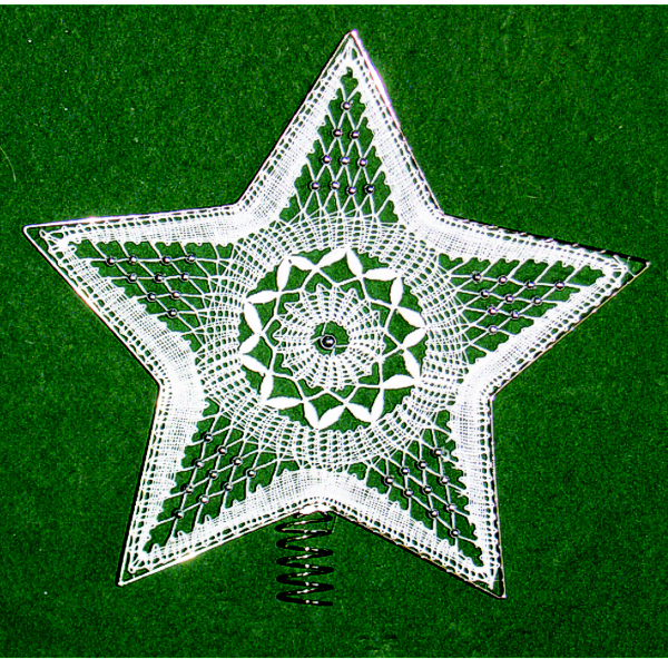 Klöppelbrief Stern 5-Zack