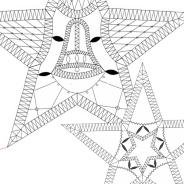 Klöppelbrief Sterne-Set Nr. 3,für LED-Stern-Set 88048