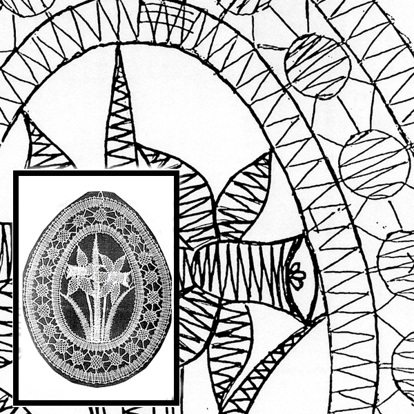 Klöppelbrief - Frühlingsgruß - Narzisse