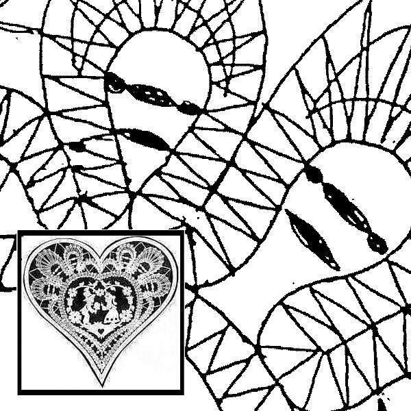 Klöppelbrief Herz (Gr. 4)