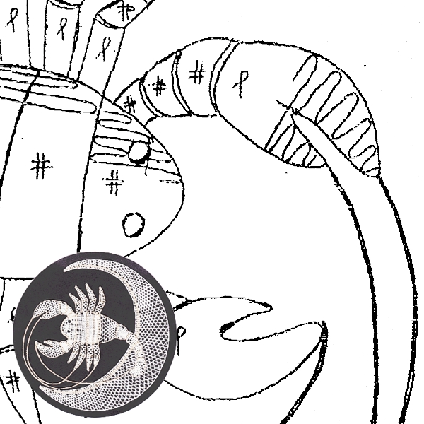 Klöppelbrief Skorpion (Ø: 12 cm)