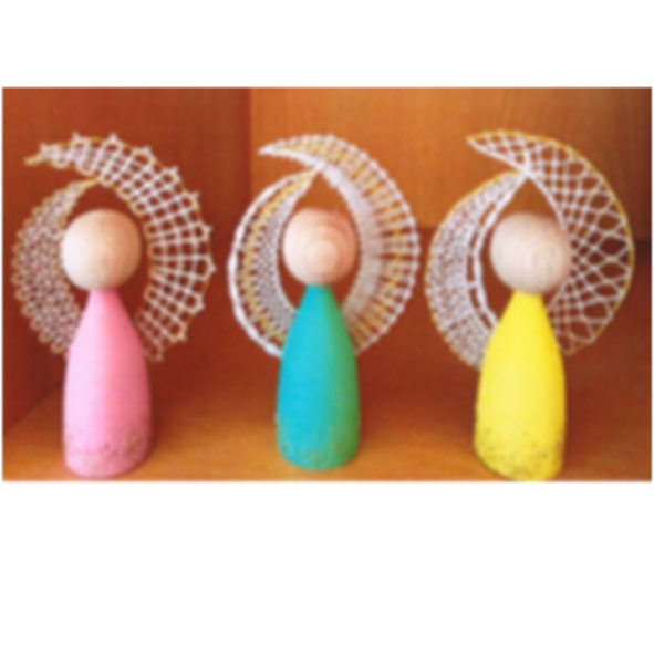 Klöppelbrief Kleine Engel