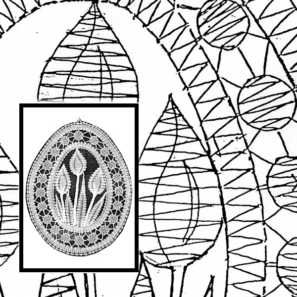 Klöppelbrief - Frühlingsgruß - Tulpe